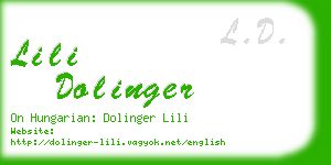 lili dolinger business card